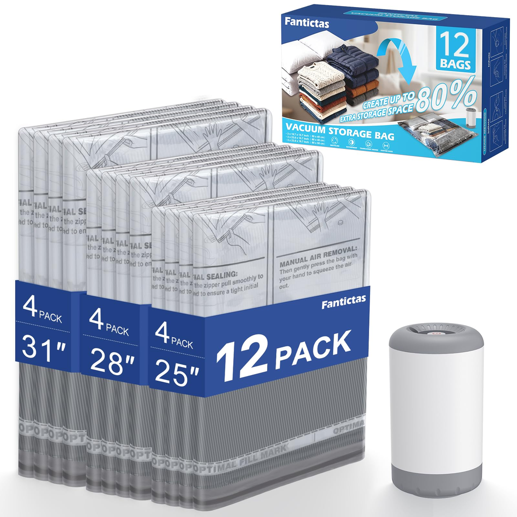 Lacy JB Storage Co. Travel Vacuum Bags Natural