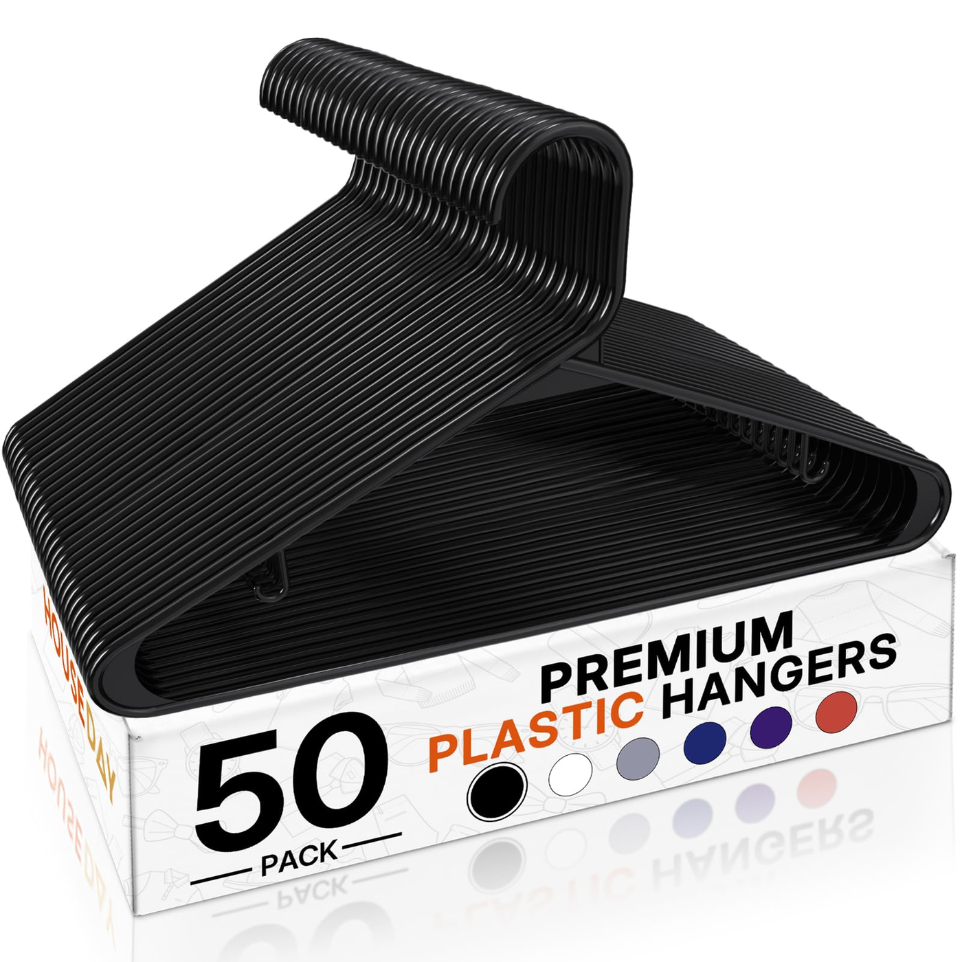 Closet Hanger Set 50-pack Black product photo
